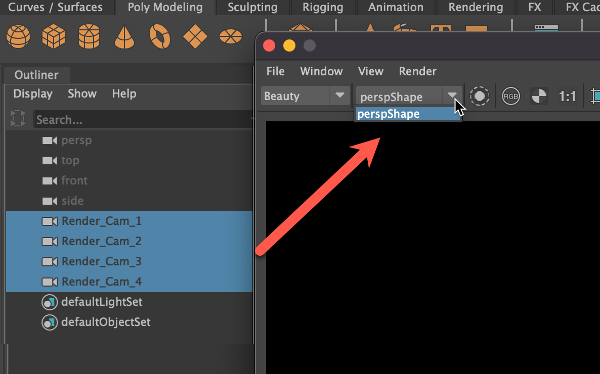 Cameras are missing in Arnold render view in Maya