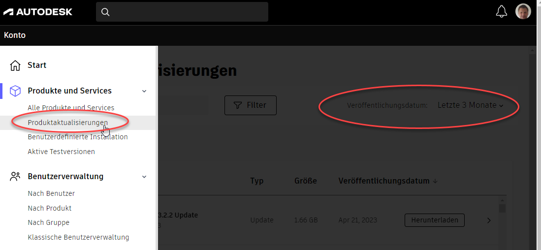 Wo können Autodesk Vault Service Packs, Updates und Hotfixes heruntergeladen werden?
