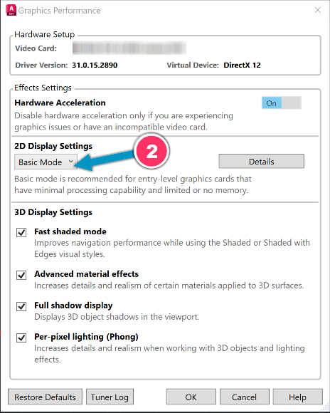 Continuous lines are displayed as dots in autocad products