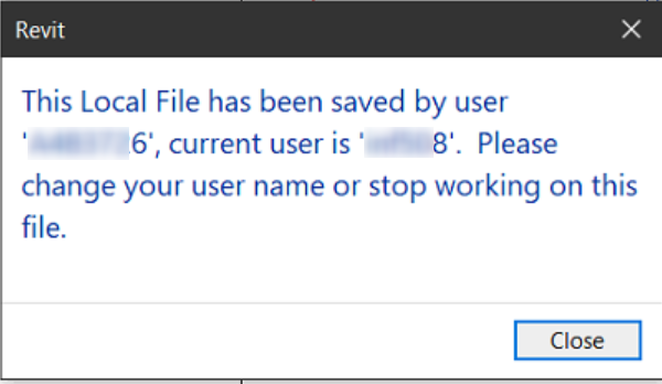 使用 Revit 时显示“升级后，对 所做的更改无法与中心模型同步”