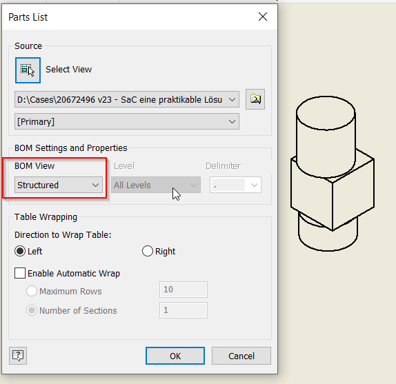 How to numerate components of a subassembly in Inventor drawing