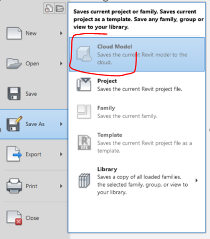 Save as Cloud Model is grayed out on a specific workstation in Revit