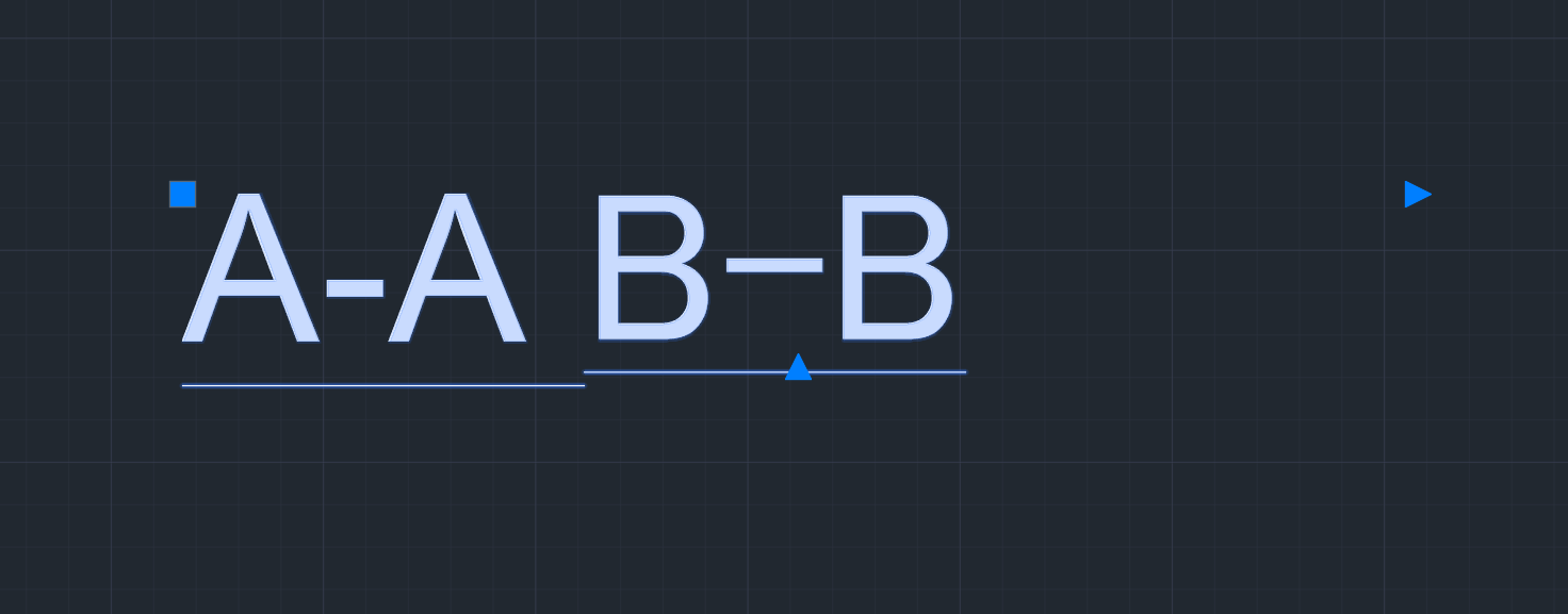 AutoCADで作成した文字の下線が同じ高さになっていない