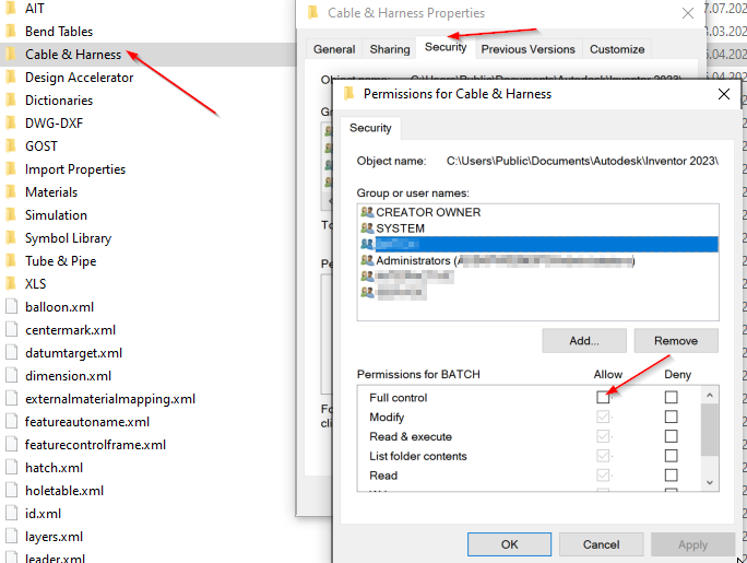 'The Cable & Harness Library is being edited by another user or is