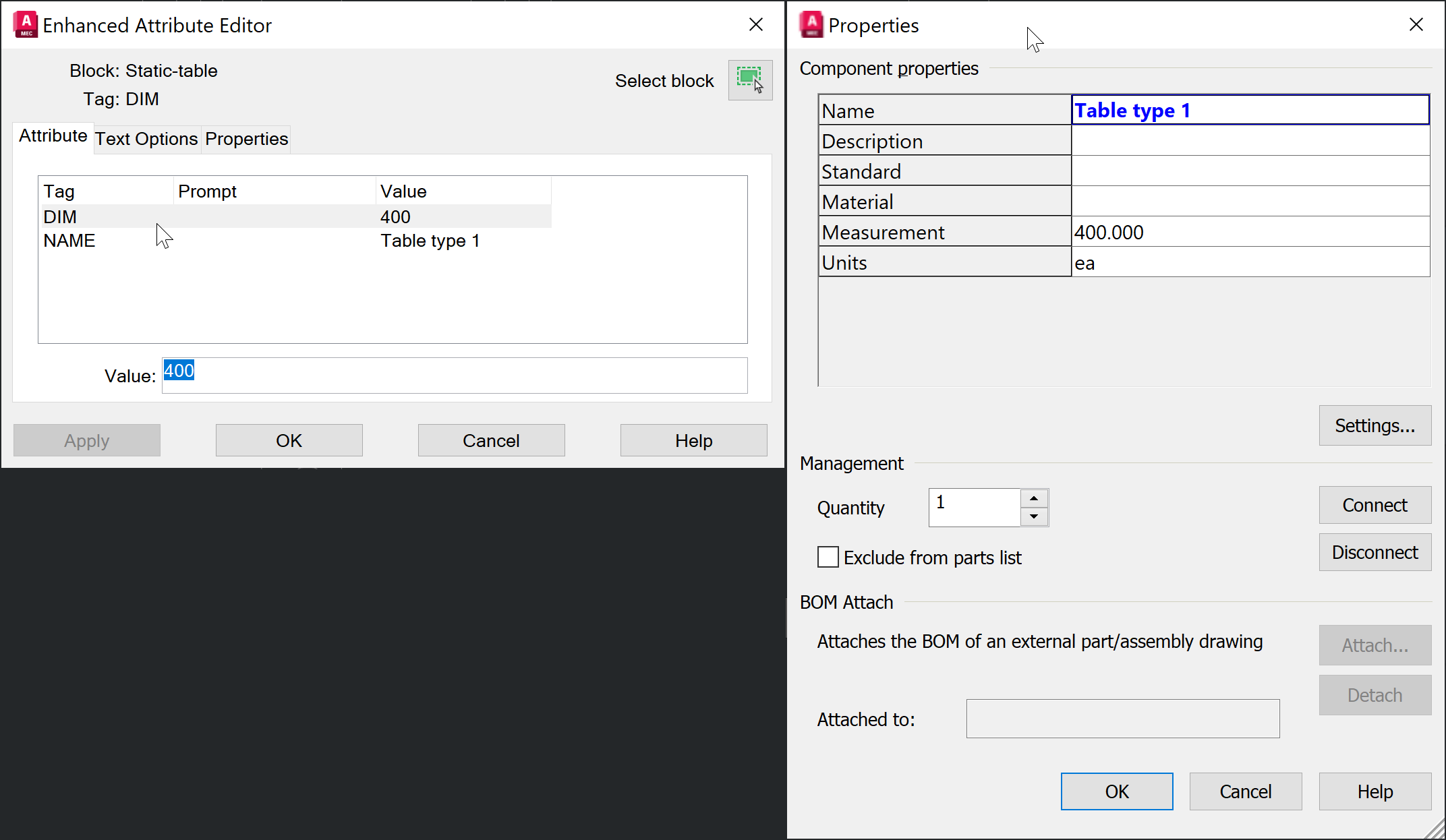 How To Add Dimensions Of A Specific Block To A BOM In AutoCAD Mechanical