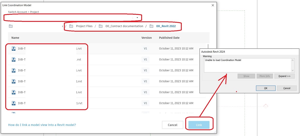 "Unable To Load Coordination Model" Linking Files As Coordination ...