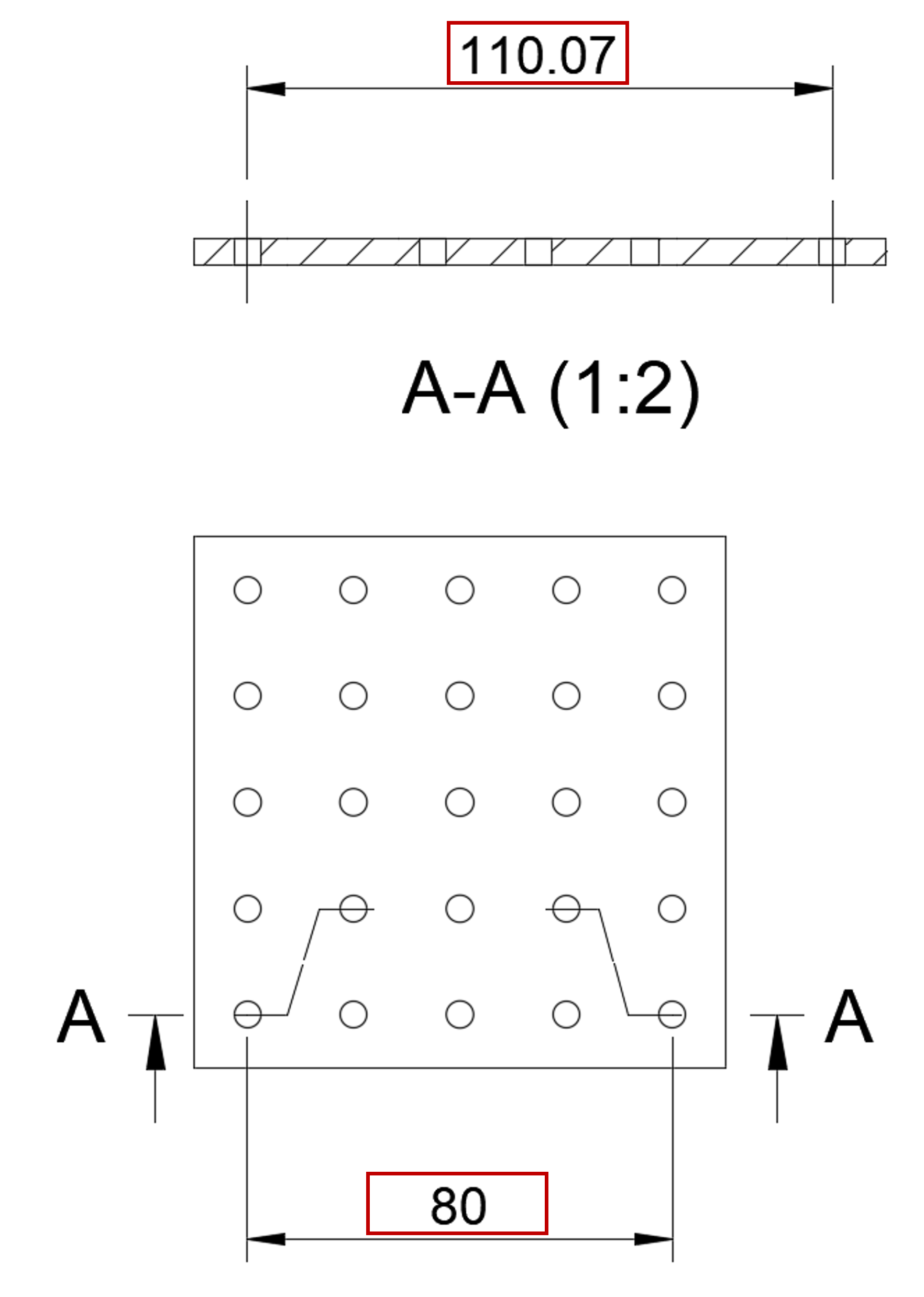 incorrect-dimension-in-section-view-made-with-lines-at-angles