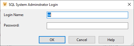 Message de connexion de l’administrateur système SQL