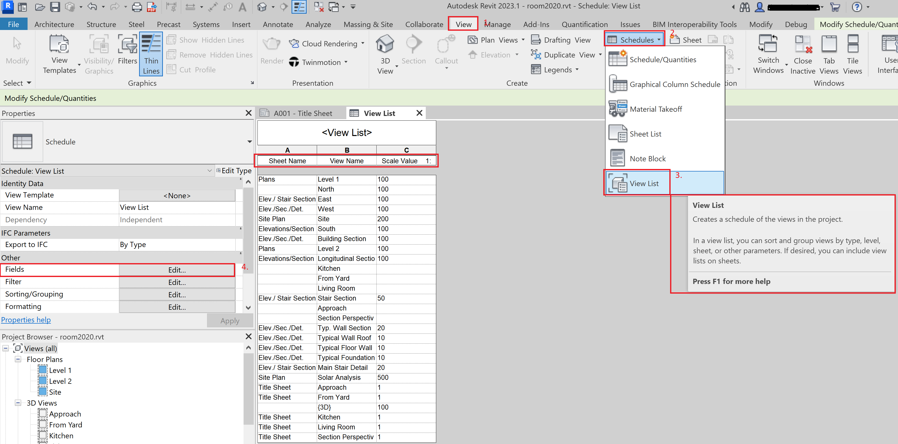 Cannot Create A Sheet List Which Contains Sheet view Scale Column In Revit