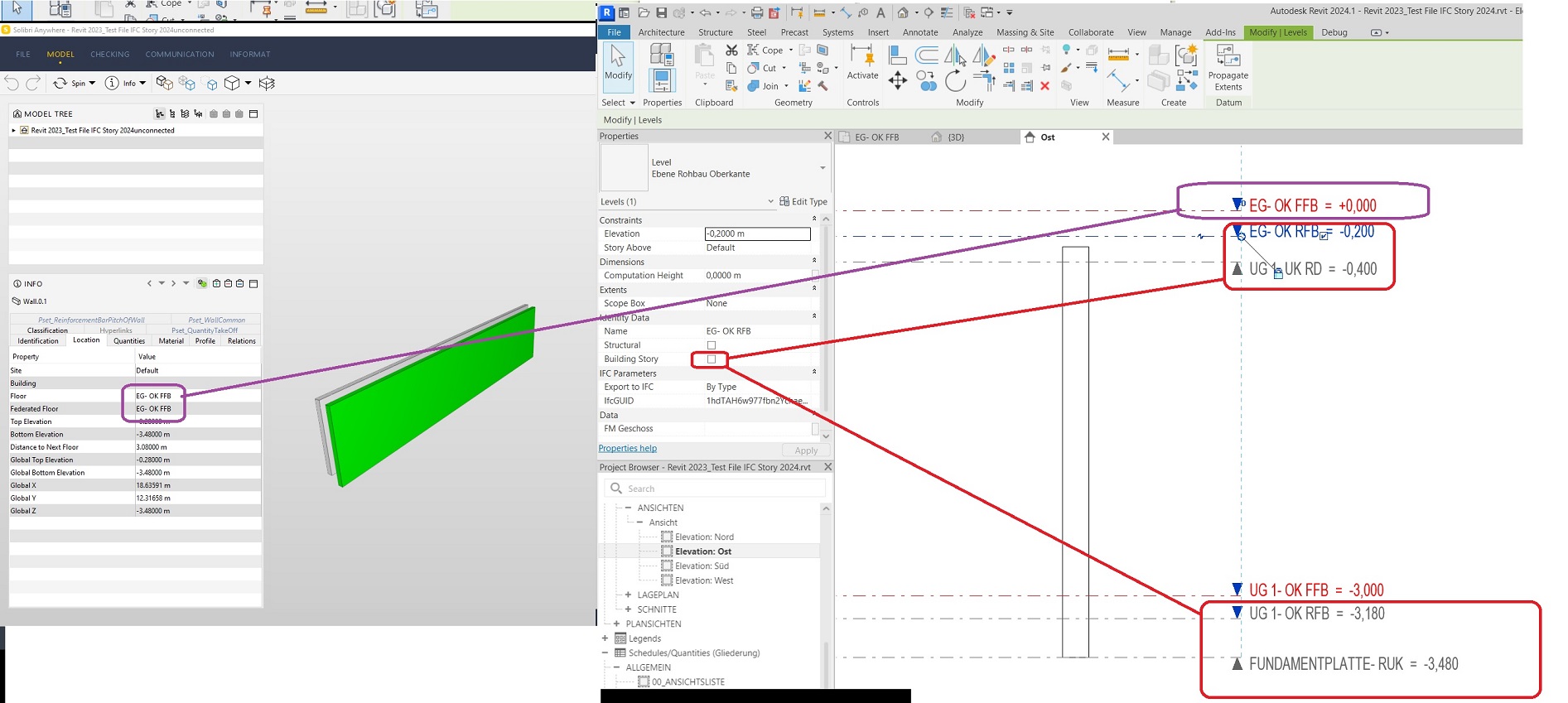 Element Is Assigned To Different Level Exporting Model To IFC From Revit