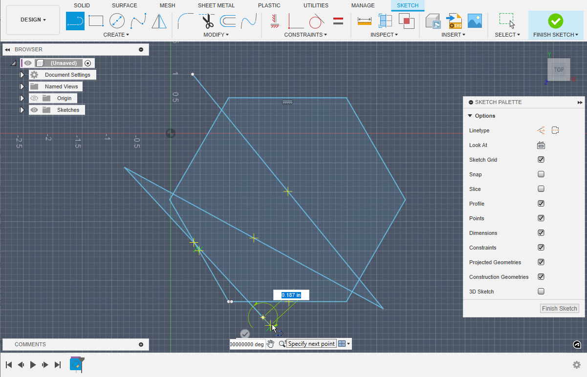 Sketch is not recognized as closed profile in Fusion