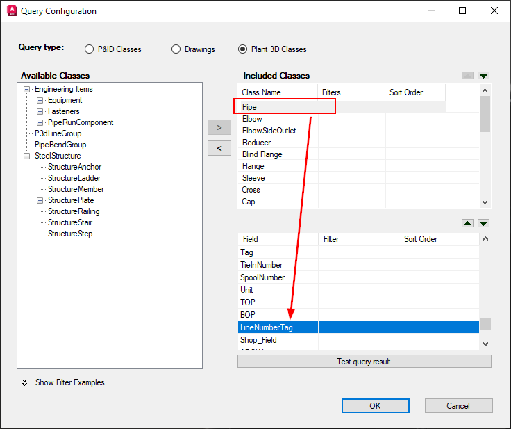 How to find the Line number tag for 3D Parts in AutoCAD Plant 3D Report