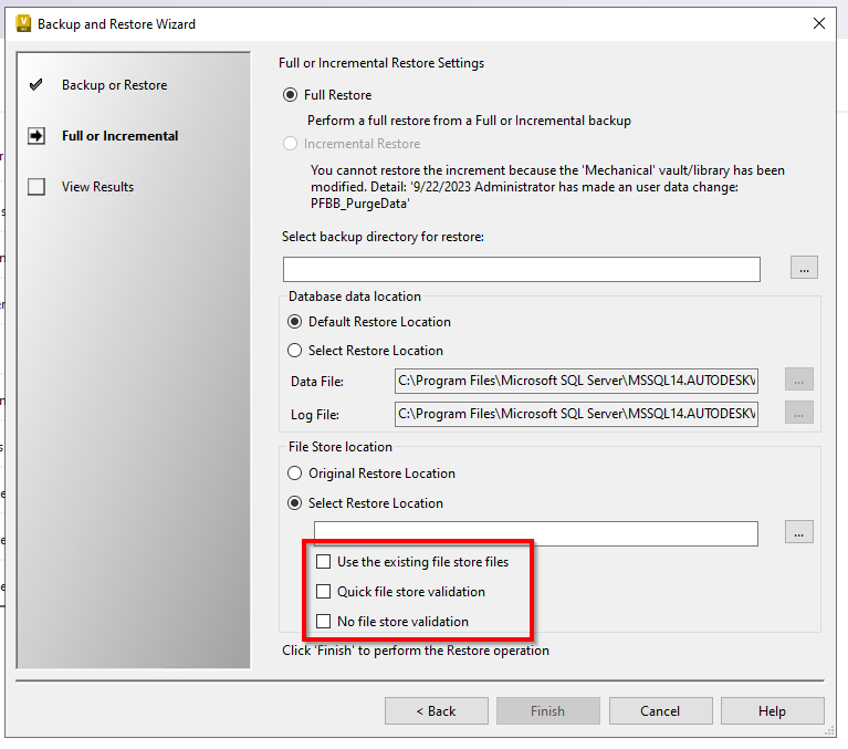 Can Vault restore performance during a restore be sped up?