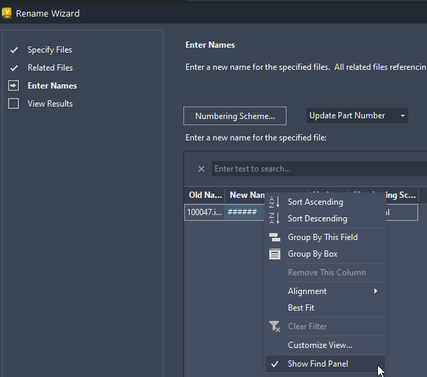Context Menu is missing in Vault Rename wizard after 2024.2 update