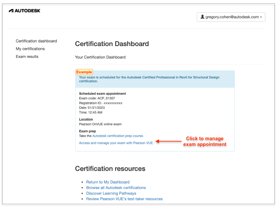 How to cancel or reschedule a certification exam appointment