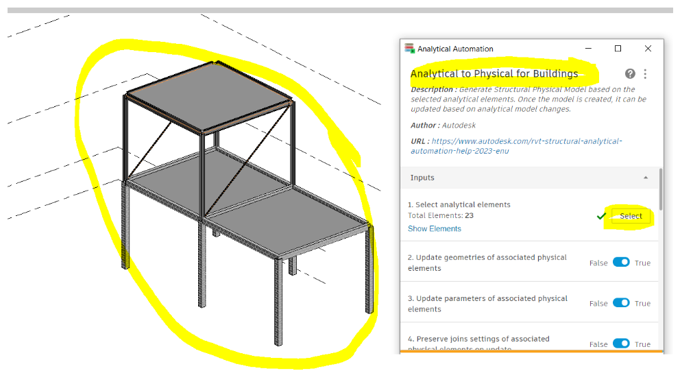 Revit 2024에서 Robot Structural Analysis 2024로 모형을 내보내고 Revit에서 수정한 후