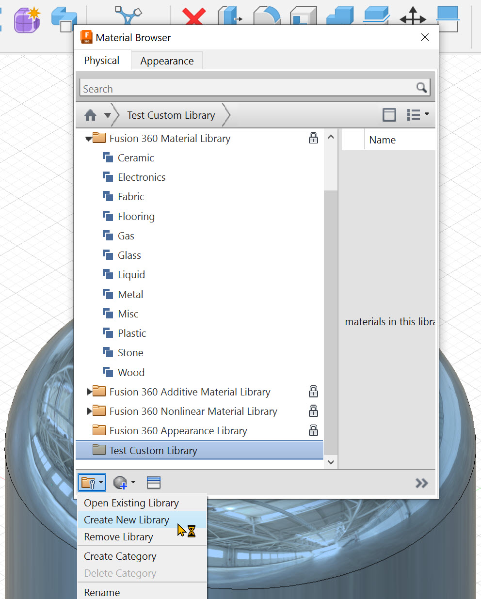 How to manage My Appearances library in Fusion 360