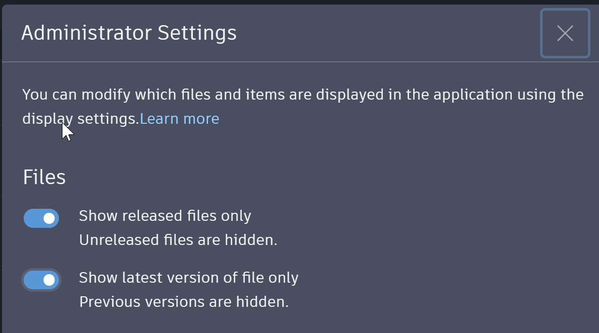 How to hide released files in Vault Thin client when the state changes