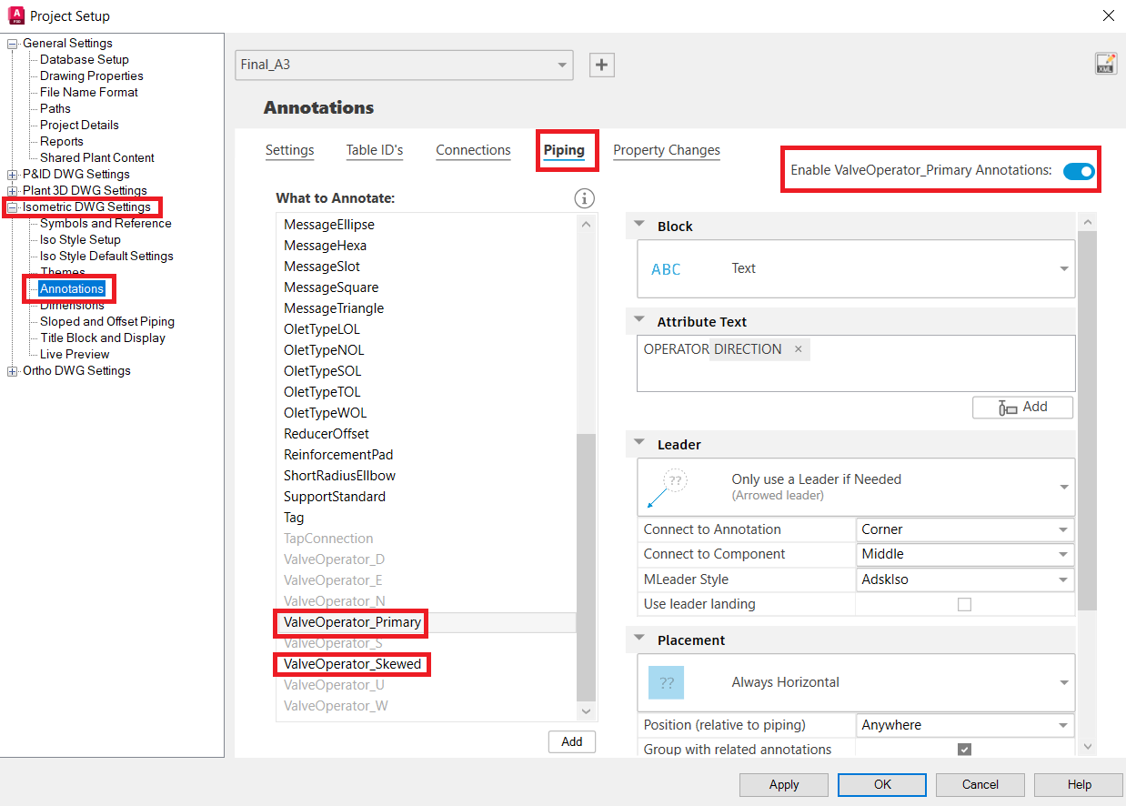 Custom 3-Way-Valve shows wrong operator direction in AutoCAD Plant 3D ...