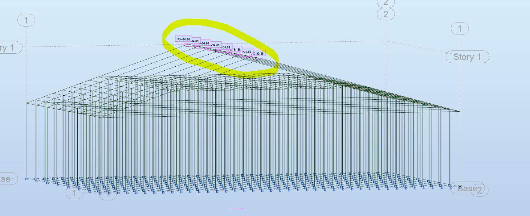 Excessive utilization ratio for selected members in model with seismic ...