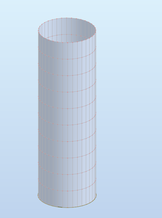 Robot Structural Analysis で押し出し円によって生成された