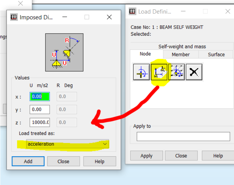 How to apply acceleration or velocity load to slab nodes in Robot ...