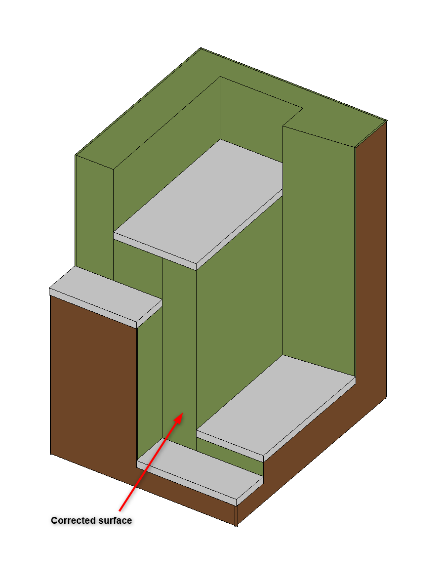 Vertical Toposurface is not created between two Building Pads in Revit