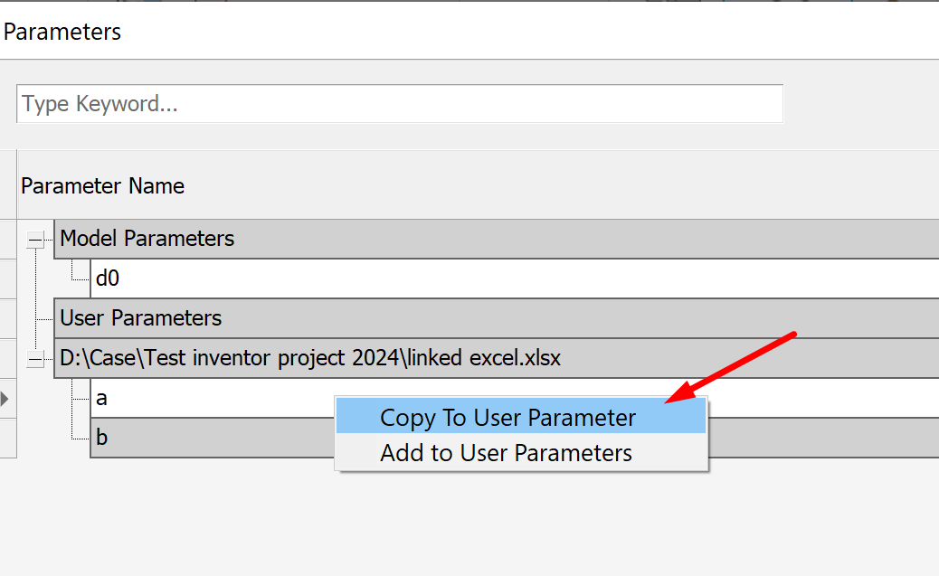 Das Kopieren Von Parametern Aus Einer Verkn Pften Excel Datei F Hrt Zum