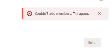 Users cannot be added as a project member in an Autodesk Forma project