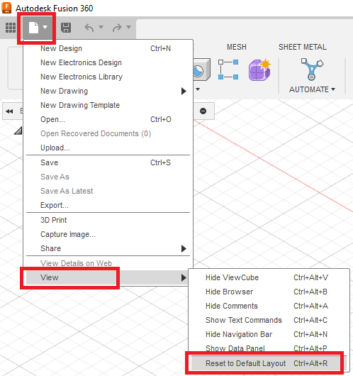 Autodesk Fusion のデザインから図面を作成しようとしても何も起きない