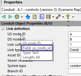 How to get the database field name of an object in InfoWorks ICM