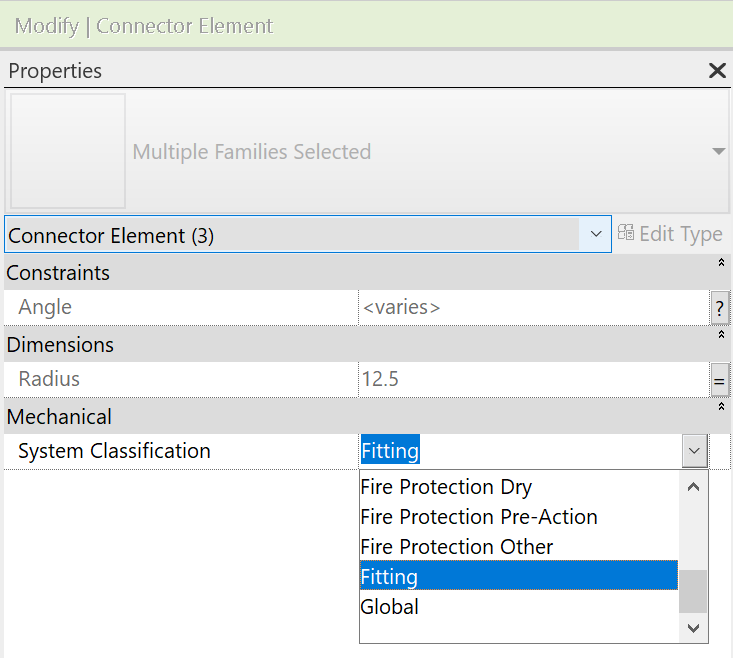 Systems do not merge when connecting pipes in Revit.