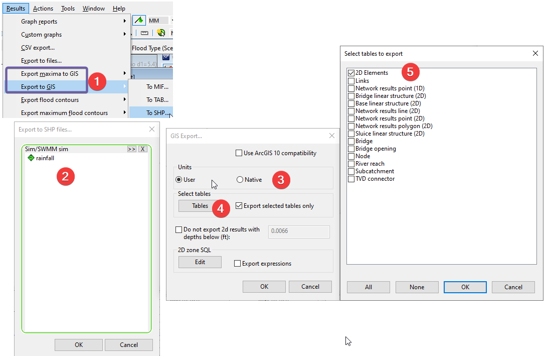 How to export 2D mesh elements in InfoWorks ICM