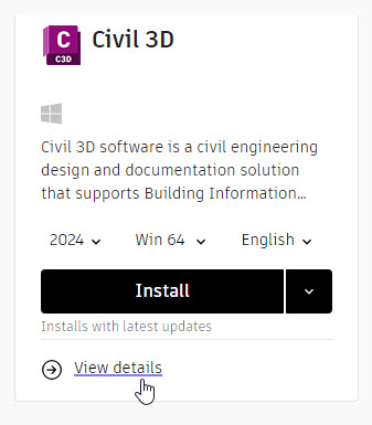 Unable to install updates for Civil 3D 2023
