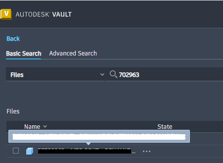 Vault Thin Client quick info text box hides other entries