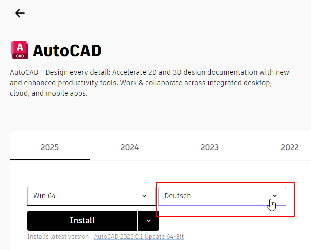 Come scaricare e installare un Language Pack tedesco per i prodotti AutoCAD
