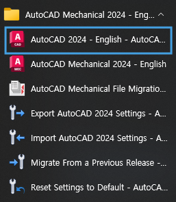 How to launch AutoCAD Mechanical as AutoCAD
