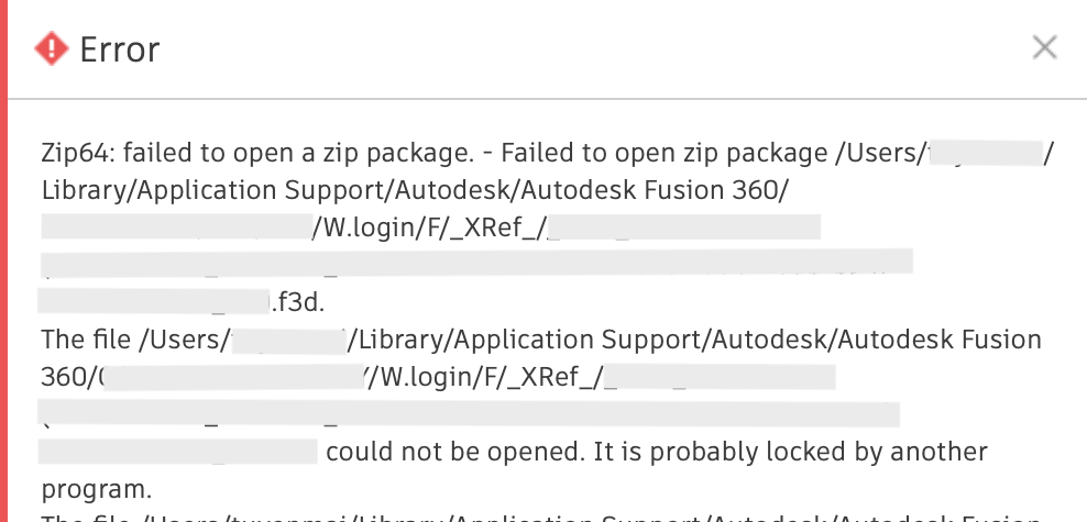 Fusionでアセンブリファイルを開くときに、「ZIPパッケージ[]を開け 