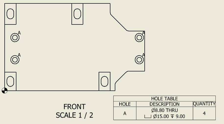 How to combine the hole quantity in Inventor drawing