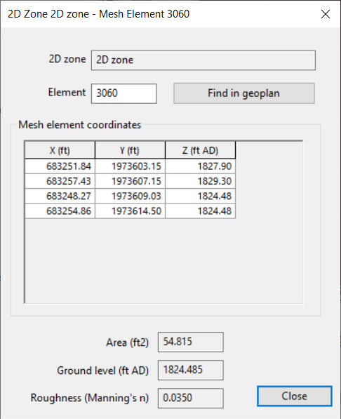 InfoWorks ICM에서 2D 메쉬 삼각형의 좌표를 내보내는 방법