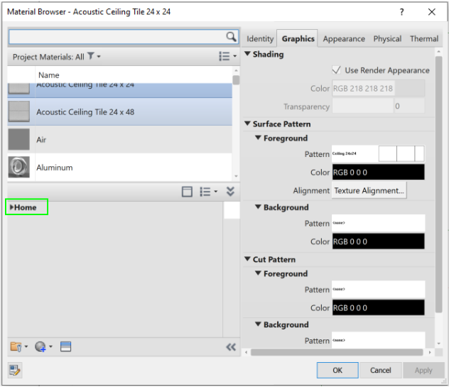 Autodesk materials are missing in Revit