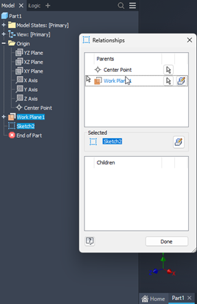 Orientation not correct after sketch copy operation in Inventor