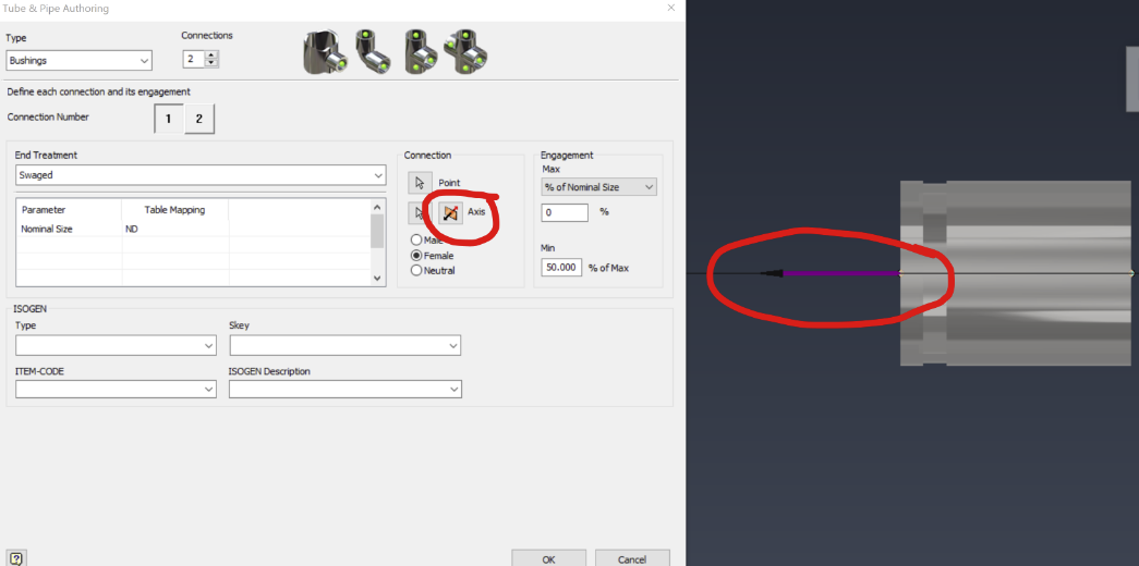 Placed custom connector in Tube&Pipe Inventor Assembly is not in right ...