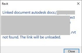 "Linked Document Autodesk Docs:// .rvt Not Found." After Updating ...