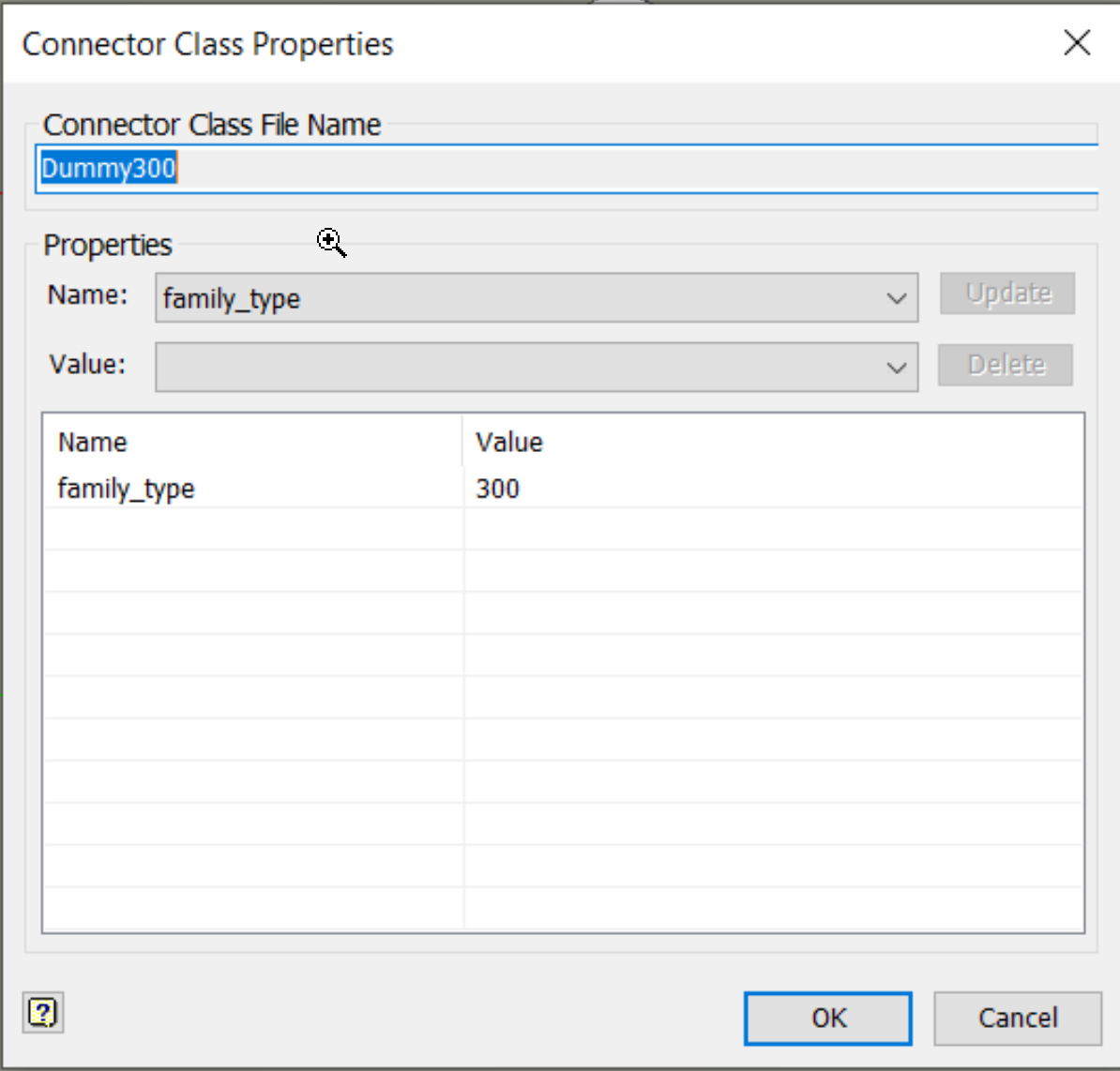 No longer able to assign any connector class due to display issues of ...