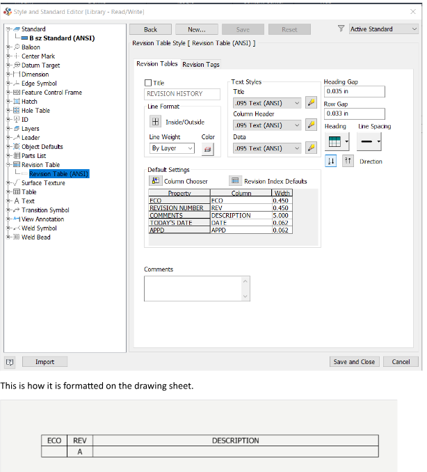 Custom Revision Table columns are missing in Inventor. It doesn't ...