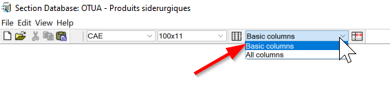 Missing columns in Properties Table of the Section Database when ...