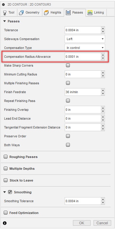 2D Contour does not follow the full geometry selected in Fusion