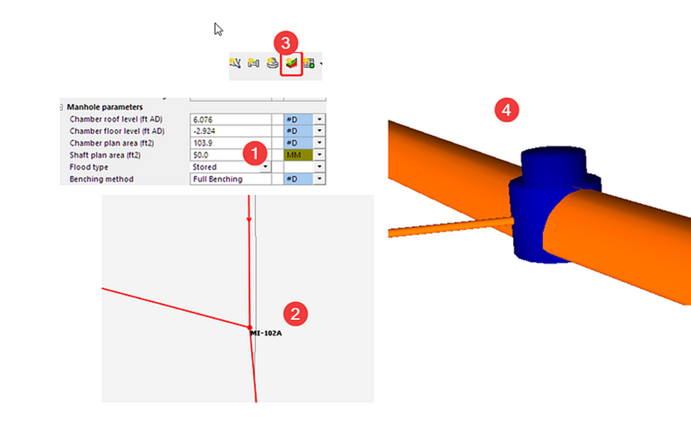 How to change the shape of a manhole in InfoWorks ICM