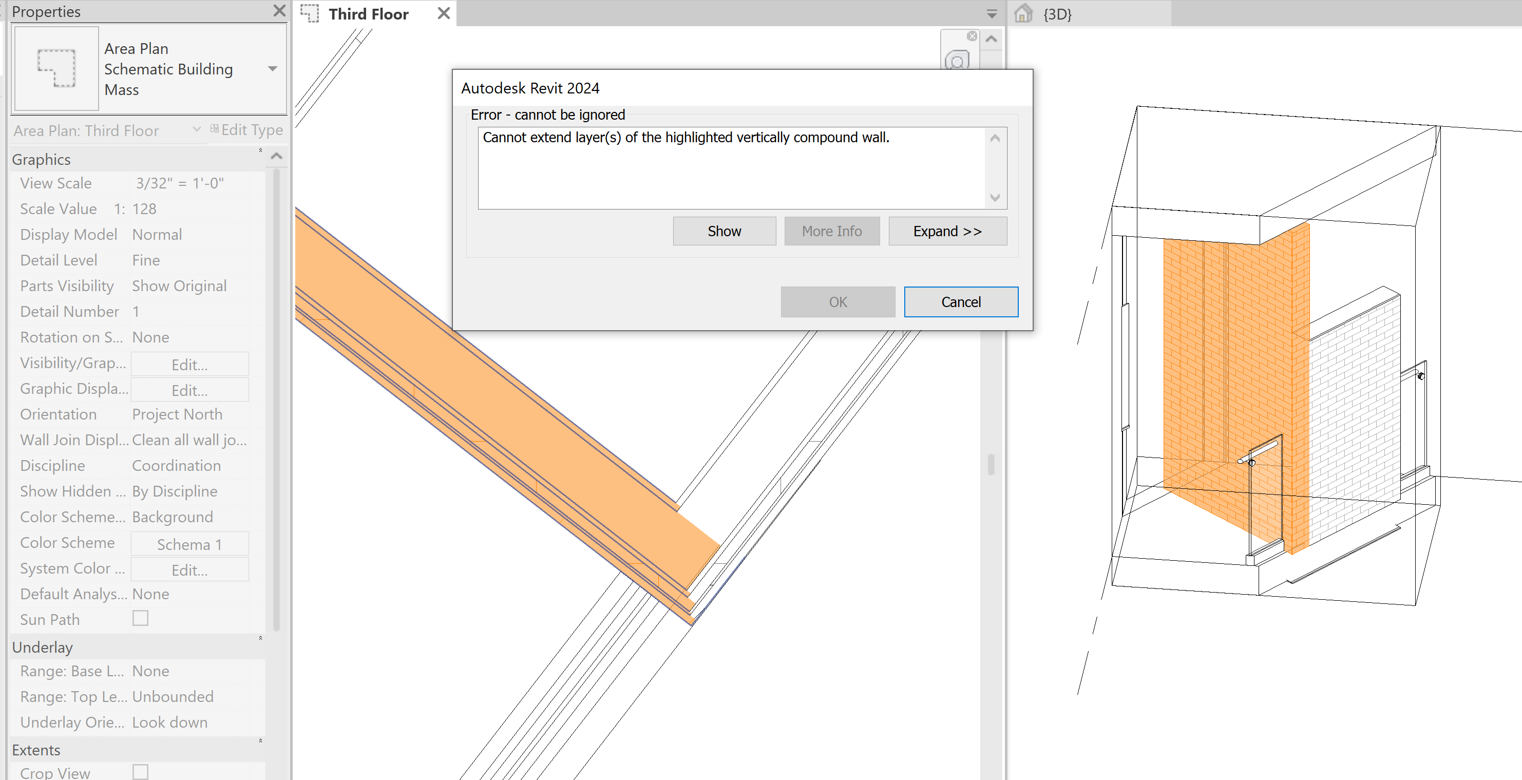 "Cannot extend layer(s) of the highlighted vertically compound wall" when using wall join or